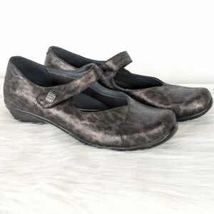 Dansko Opal Mary Jane Metallic Leopard Print Shoes